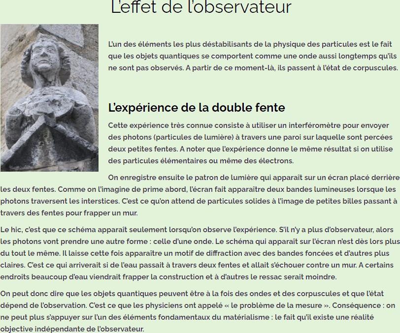 L effet de l observateur